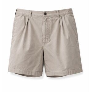 VTG Polo Ralph Lauren Mens Andrew Short Pleated Chino Tan Cotton Casual Size 38